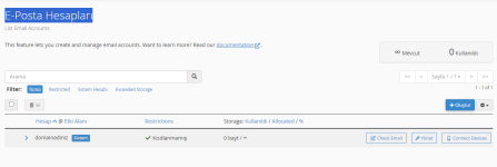 Cpanel Cpanelde E-Posta Hesapları Oluşturma